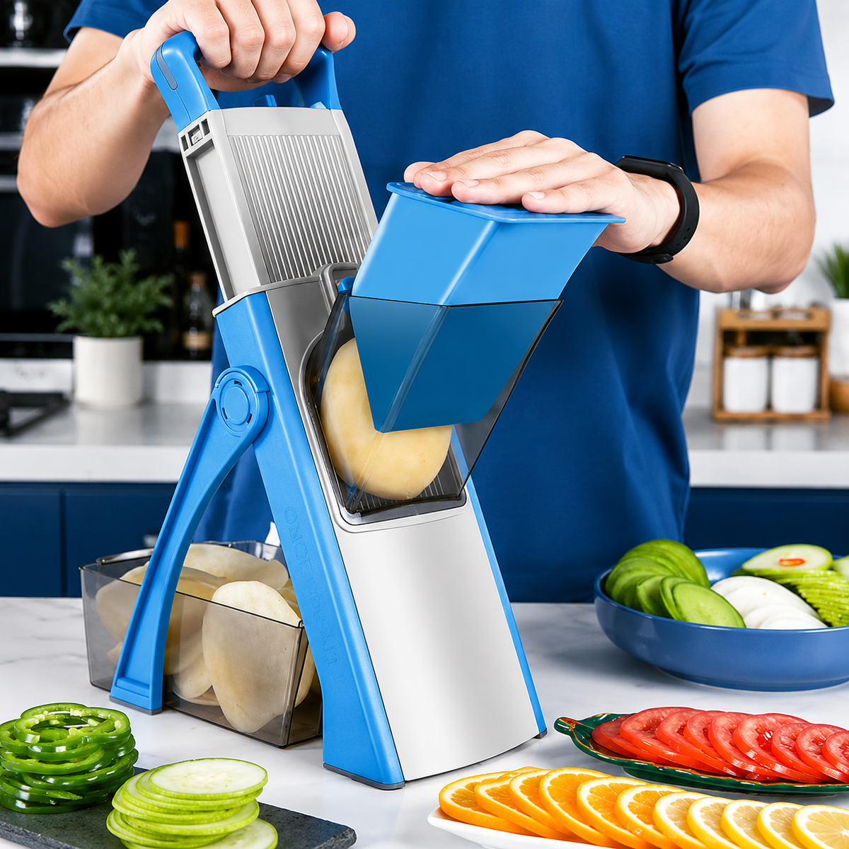 Multi-Function Vegetable Cutter with Storage Box